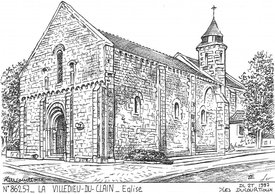 N 86257 - LA VILLEDIEU DU CLAIN - église